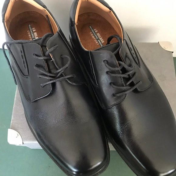 La Milano Black Men\'s Classic Oxford  Dress Shoes main image 5
